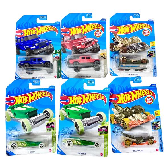 Hot Wheels Carded Lot Of 6 Various Years Toy Cars New (A-2) - Picture 1 of 4
